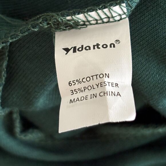 Yidarton Woman's S Comfy Front Twist Knot Long Sleeve Fall Green T Shirt #Y - Picture 6 of 7